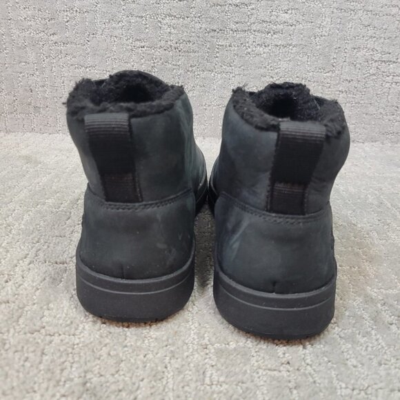 Timberland Davis Square Men's Size 7.5 Black Leather Warm Lined Waterproof Boots - Picture 3 of 11